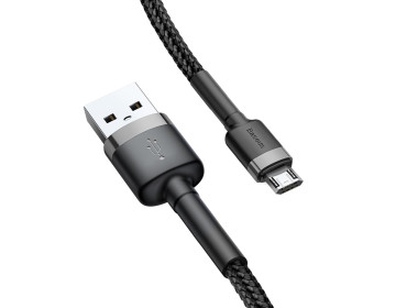 Baseus kabel Cafule USB microUSB 0,5 m 2,4A szaro-czarny