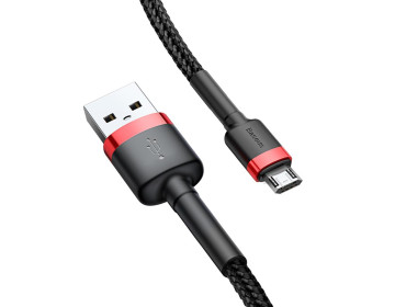 Baseus kabel Cafule USB microUSB 1,0 m 2,4A czerwono-czarny