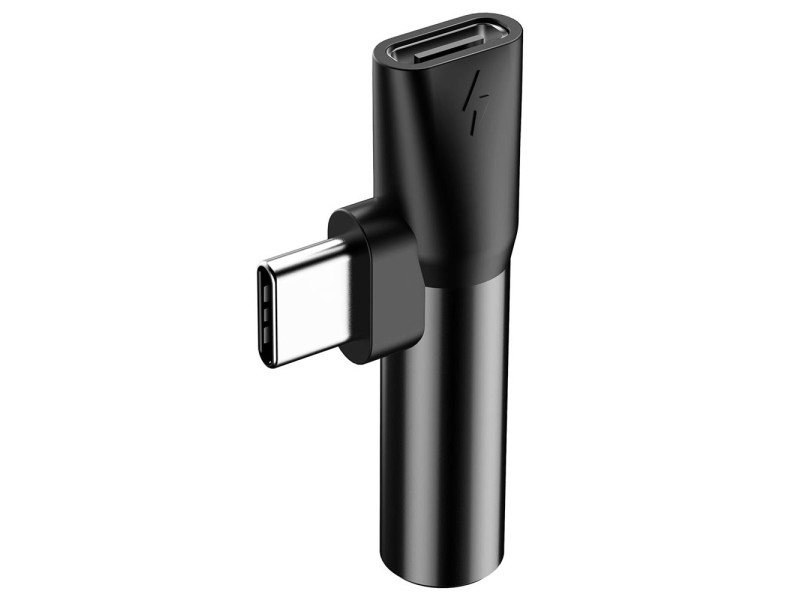Baseus adapter L41 USB-C do USB-C jack 3,5 mm czarny
