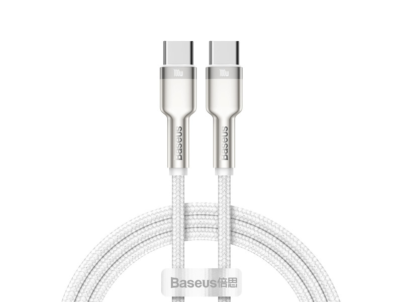 Baseus kabel Cafule Metal USB-C USB-C 1,0 m biały 100W