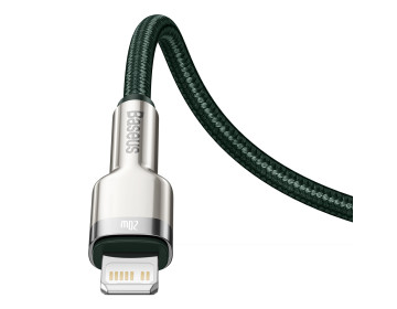 Baseus kabel Cafule Metal USB-C Lightning 1,0 m zielony 20W