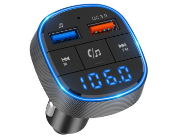 Transmiter FM MP3 z bluetooth 5.0 + czytnik kart pamieci + 2xUSB QC3.0 BC57