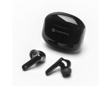 Forcell F-AUDIO słuchawki bezprzewodowe/bluetooth stereo TWS bezbarwny Sound czarne