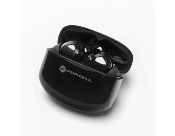 Forcell F-AUDIO słuchawki bezprzewodowe/bluetooth stereo TWS bezbarwny Sound czarne