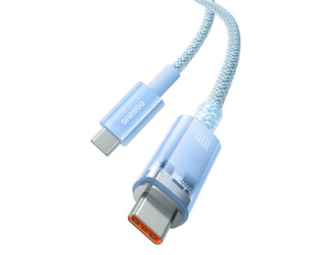 Baseus kabel Typ C do Typ C Explorer Power Delivery 100W 1m niebieski P10319703311-00/CB000043