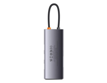 Baseus HUB adapter przejściówka 6w1 Typ C na 3x USB3.0/PD/SD/TF szary WKWG030213/BS-OH042