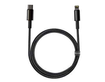 Baseus kabel Typ C do Apple Lightning 8-pin PD20W Tungsten Gold CATLWJ-01 1 metr czarny