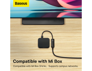 Baseus Adapter Lite Series USB na RJ45 1000 Mbps WKQX000101 czarny
