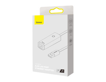 Baseus Adapter Lite Series USB na RJ45 1000 Mbps WKQX000101 czarny