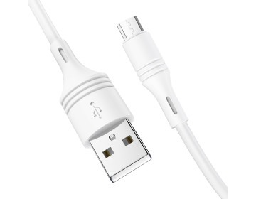 Borofone Kabel BX43 CoolJoy USB na micro USB 2,4A 1 metr biały