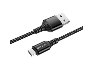 Borofone Kabel BX54 Ultra Bright USB na micro USB 2,4A 1 metr czarny