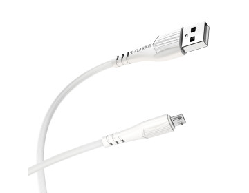 Borofone Kabel BX37 Wieldy USB na micro USB 1 metr biały