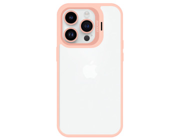 Futerał TP Kickstand case + szkło na aparat lens do iPhone 12 Pro jasnoróżowy