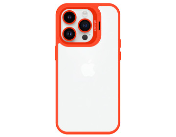 Futerał TP Kickstand case + szkło na aparat lens do iPhone 12 Pro pomarańczowy